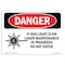 Signmission OSHA Danger Sign, If Red Light Is On Laser, 10in X 7in Rigid Plastic, 10" W, 7" H, Landscape OS-DS-P-710-L-2179 - alternate 1